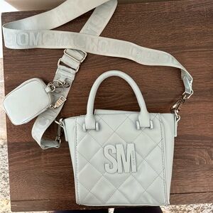 Stylish Quilted Powder Blue Steve Madden Crossbody